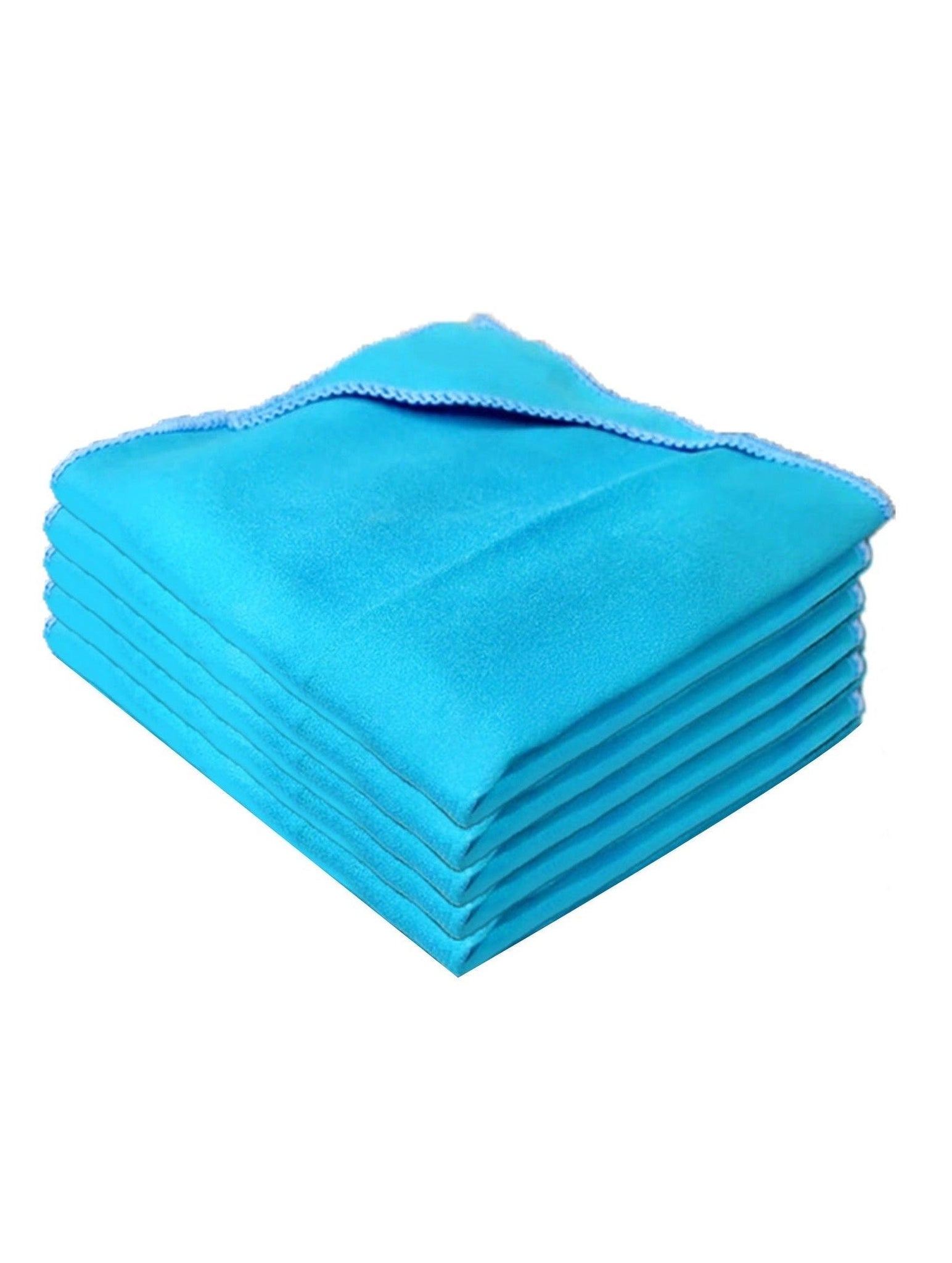 Premium Microfiber Blue Polishing Cloth (Pack of 5)