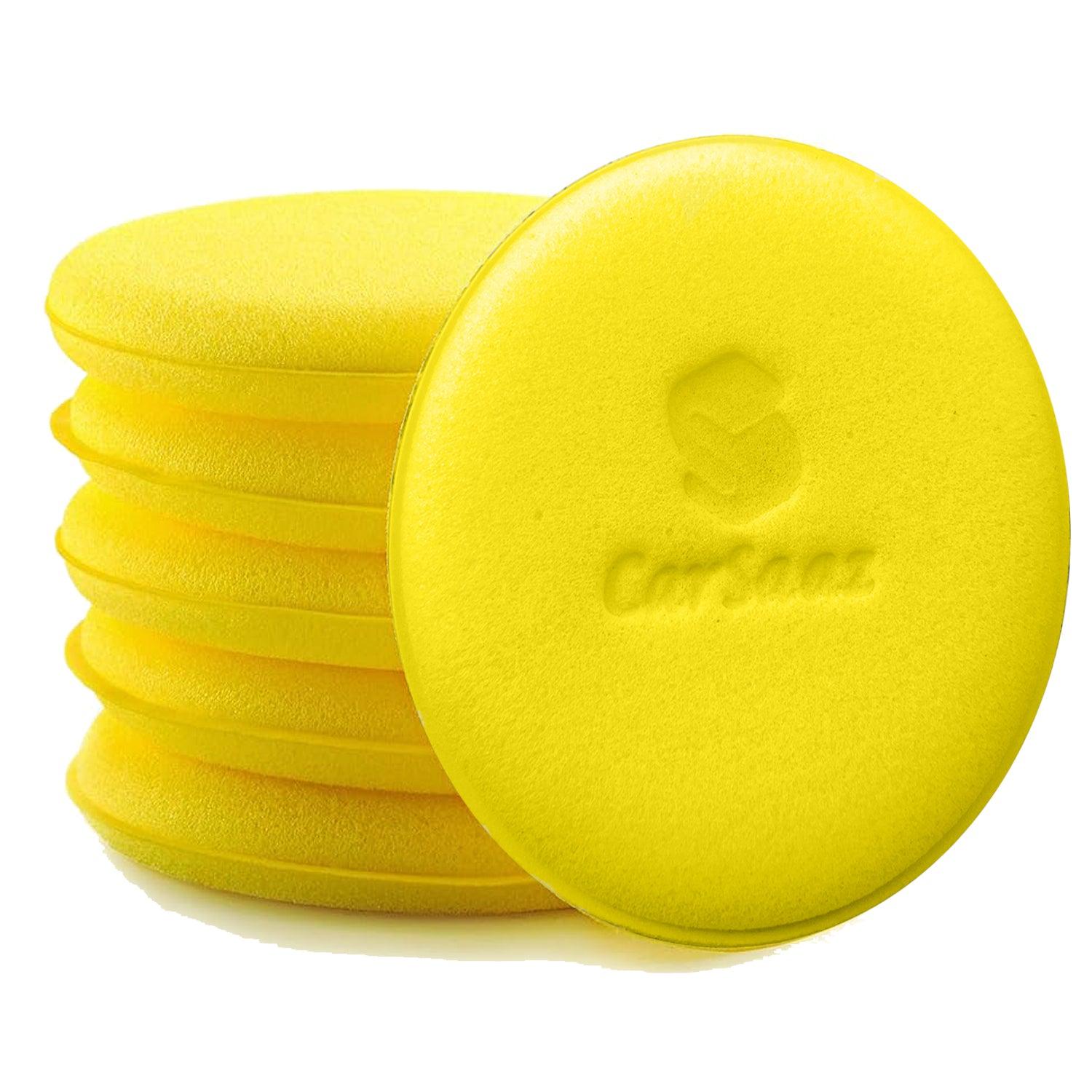 Premium Foam Yellow Applicator Pad for Car (Pack Of 5)