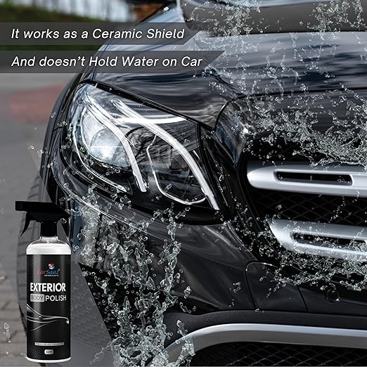 CAR SAAZ All In One Polish 1 Ltr with Applicator Pad and Microfiber Cloth 380 GSM | Car and Bike Polish | Instant Shine for Exterior, Interior and more | Multipurpose Polish,Instant Shine (Pack of 3)