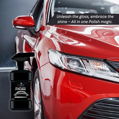 CAR SAAZ Polish combo | All in one polish, Dashboard polish, Tyre shiner + 3 applicators (200ML Each)